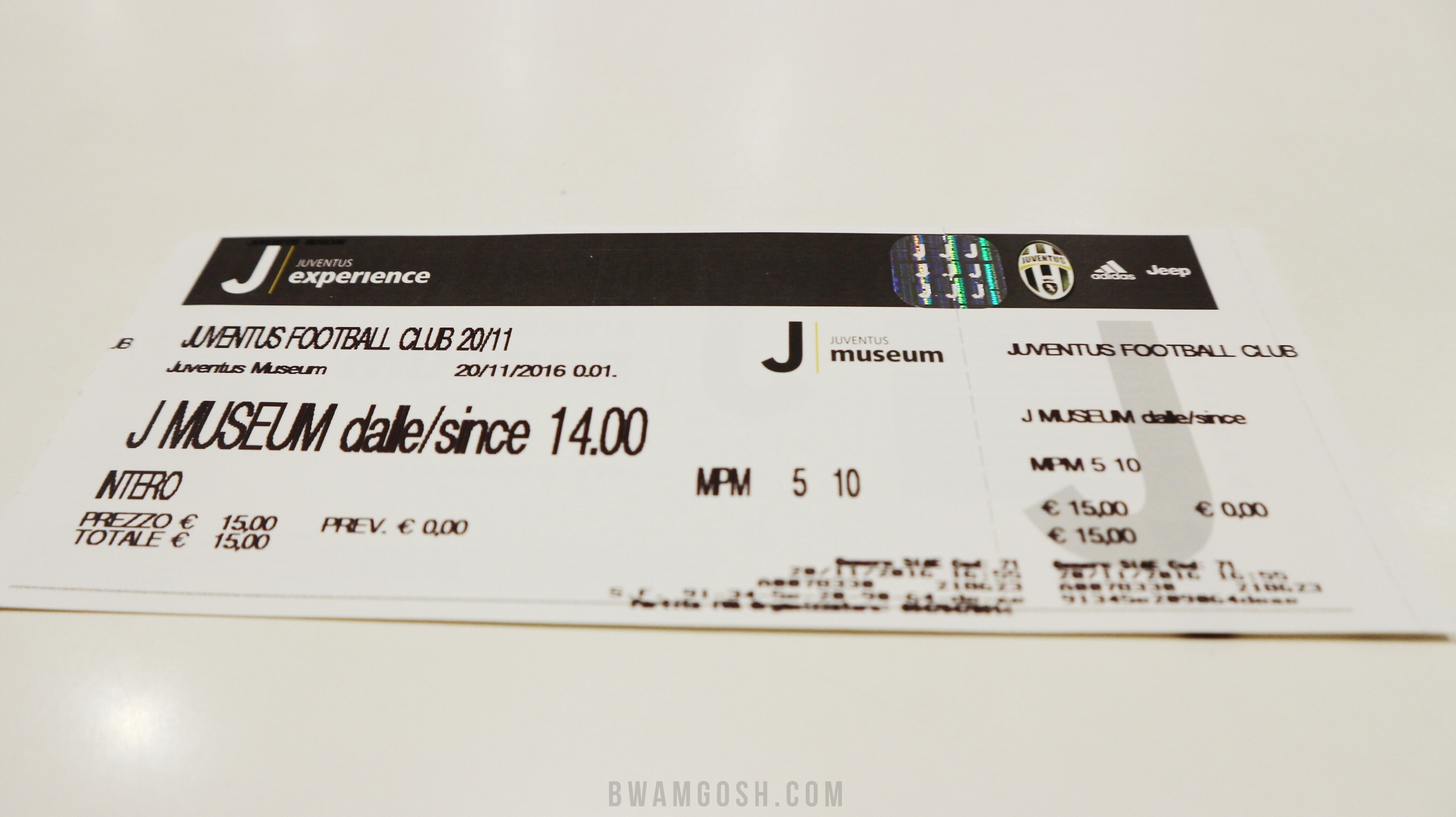 Juventus Stadium Ticket
